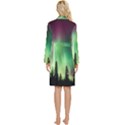 Aurora Borealis Northern Lights Long Sleeve Velvet Robe View4