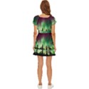 Aurora Borealis Northern Lights Puff Sleeve Frill Dress View4