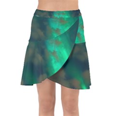 Northern Lights Plasma Sky Wrap Front Skirt by Ket1n9