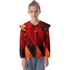 Abstract Triangle Wallpaper Kids  Peter Pan Collar Blouse