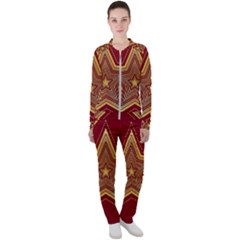 Christmas Star Seamless Pattern Casual Jacket And Pants Set by Ket1n9