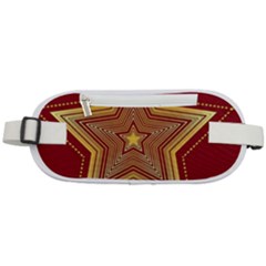 Christmas Star Seamless Pattern Rounded Waist Pouch by Ket1n9