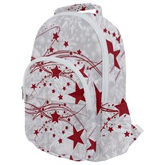 Christmas Star Snowflake Rounded Multi Pocket Backpack