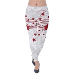 Christmas Star Snowflake Velvet Leggings by Ket1n9