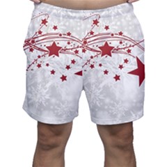 Christmas Star Snowflake Men s Shorts by Ket1n9