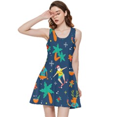 Colorful Funny Christmas Pattern Inside Out Racerback Dress