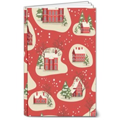 Christmas New Year Seamless Pattern 8  X 10  Softcover Notebook