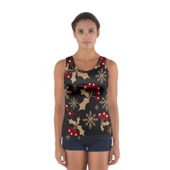 Dinosaur Colorful Funny Christmas Pattern Sport Tank Top  by Ket1n9