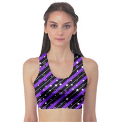 Christmas Paper Star Texture Fitness Sports Bra