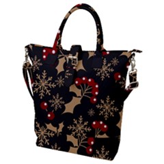 Dinosaur Colorful Funny Christmas Pattern Buckle Top Tote Bag by Ket1n9