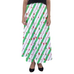 Christmas Paper Stars Pattern Texture Background Colorful Colors Seamless Flared Maxi Skirt by Ket1n9