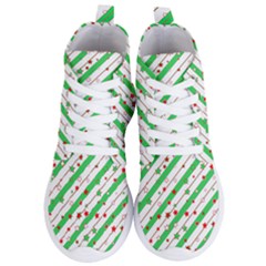 Christmas Paper Stars Pattern Texture Background Colorful Colors Seamless Women s Lightweight High Top Sneakers