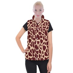 Animal Print Girraf Patterns Women s Button Up Vest by Ket1n9