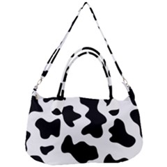 Animal Print Black And White Black Removable Strap Handbag by Ket1n9