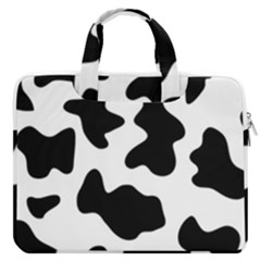 Animal Print Black And White Black Macbook Pro 13  Double Pocket Laptop Bag by Ket1n9