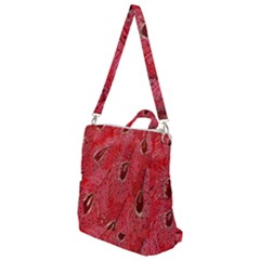 Red Peacock Floral Embroidered Long Qipao Traditional Chinese Cheongsam Mandarin Crossbody Backpack