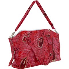 Red Peacock Floral Embroidered Long Qipao Traditional Chinese Cheongsam Mandarin Canvas Crossbody Bag