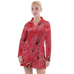 Red Peacock Floral Embroidered Long Qipao Traditional Chinese Cheongsam Mandarin Women s Long Sleeve Casual Dress