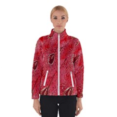 Red Peacock Floral Embroidered Long Qipao Traditional Chinese Cheongsam Mandarin Women s Bomber Jacket
