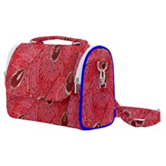 Red Peacock Floral Embroidered Long Qipao Traditional Chinese Cheongsam Mandarin Satchel Shoulder Bag