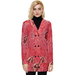 Red Peacock Floral Embroidered Long Qipao Traditional Chinese Cheongsam Mandarin Button Up Hooded Coat 