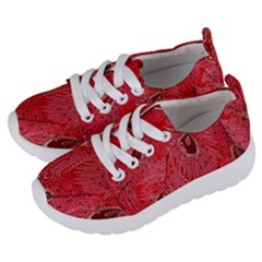 Red Peacock Floral Embroidered Long Qipao Traditional Chinese Cheongsam Mandarin Kids  Lightweight Sports Shoes