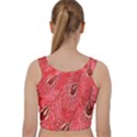 Red Peacock Floral Embroidered Long Qipao Traditional Chinese Cheongsam Mandarin Velvet Racer Back Crop Top View2