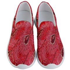 Red Peacock Floral Embroidered Long Qipao Traditional Chinese Cheongsam Mandarin Men s Lightweight Slip Ons