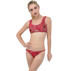 Red Peacock Floral Embroidered Long Qipao Traditional Chinese Cheongsam Mandarin The Little Details Bikini Set