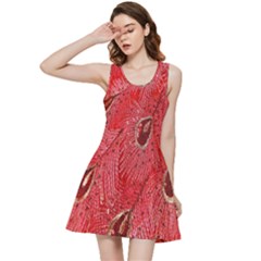 Red Peacock Floral Embroidered Long Qipao Traditional Chinese Cheongsam Mandarin Inside Out Racerback Dress