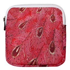 Red Peacock Floral Embroidered Long Qipao Traditional Chinese Cheongsam Mandarin Mini Square Pouch