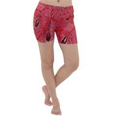 Red Peacock Floral Embroidered Long Qipao Traditional Chinese Cheongsam Mandarin Lightweight Velour Yoga Shorts