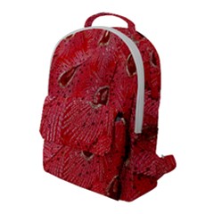 Red Peacock Floral Embroidered Long Qipao Traditional Chinese Cheongsam Mandarin Flap Pocket Backpack (Large)