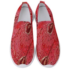 Red Peacock Floral Embroidered Long Qipao Traditional Chinese Cheongsam Mandarin Men s Slip On Sneakers