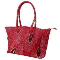 Red Peacock Floral Embroidered Long Qipao Traditional Chinese Cheongsam Mandarin Canvas Shoulder Bag