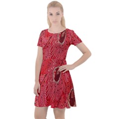 Red Peacock Floral Embroidered Long Qipao Traditional Chinese Cheongsam Mandarin Cap Sleeve Velour Dress 