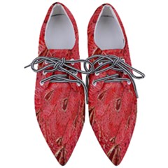 Red Peacock Floral Embroidered Long Qipao Traditional Chinese Cheongsam Mandarin Pointed Oxford Shoes
