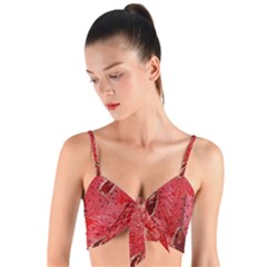 Red Peacock Floral Embroidered Long Qipao Traditional Chinese Cheongsam Mandarin Woven Tie Front Bralet
