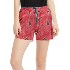 Red Peacock Floral Embroidered Long Qipao Traditional Chinese Cheongsam Mandarin Women s Runner Shorts