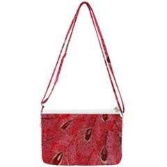 Red Peacock Floral Embroidered Long Qipao Traditional Chinese Cheongsam Mandarin Double Gusset Crossbody Bag