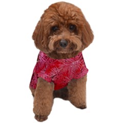 Red Peacock Floral Embroidered Long Qipao Traditional Chinese Cheongsam Mandarin Dog T-Shirt