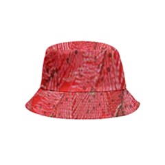 Red Peacock Floral Embroidered Long Qipao Traditional Chinese Cheongsam Mandarin Bucket Hat (Kids)