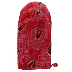 Red Peacock Floral Embroidered Long Qipao Traditional Chinese Cheongsam Mandarin Microwave Oven Glove
