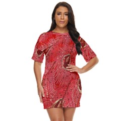 Red Peacock Floral Embroidered Long Qipao Traditional Chinese Cheongsam Mandarin Just Threw It On Dress