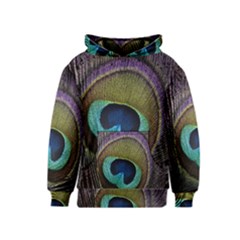 Peacock Feather Kids  Pullover Hoodie by Ket1n9