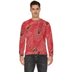 Red Peacock Floral Embroidered Long Qipao Traditional Chinese Cheongsam Mandarin Men s Fleece Sweatshirt by Ket1n9