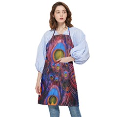 Pretty Peacock Feather Pocket Apron by Ket1n9