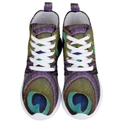 Peacock Feather Women s Lightweight High Top Sneakers