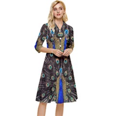 Peacock Classy Knee Length Dress by Ket1n9