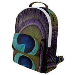 Peacock Feather Flap Pocket Backpack (small) by Ket1n9